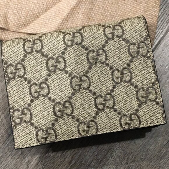 GG Marmont Bi-colour Card Case Wallet - Picture 4 of 10